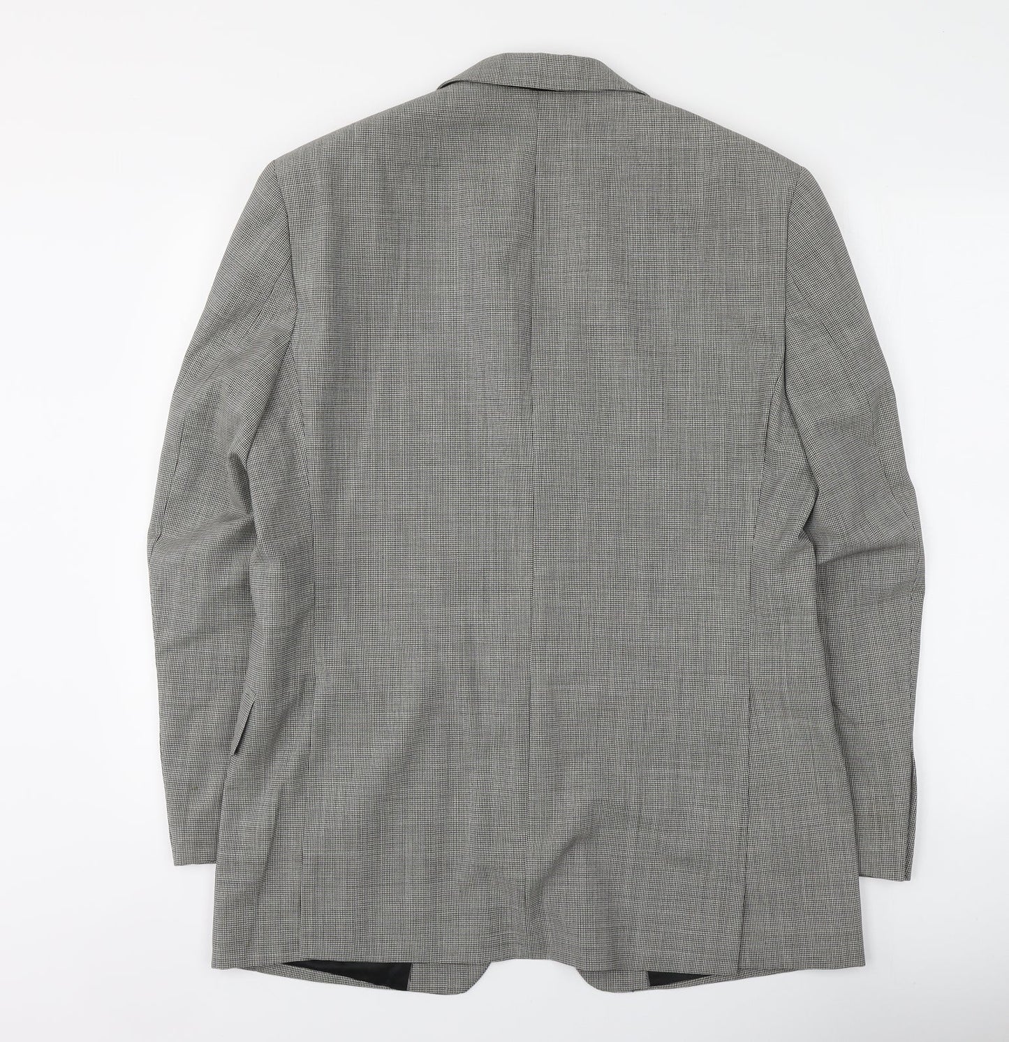 Marks and Spencer Mens Green Houndstooth Wool Jacket Suit Jacket Size M