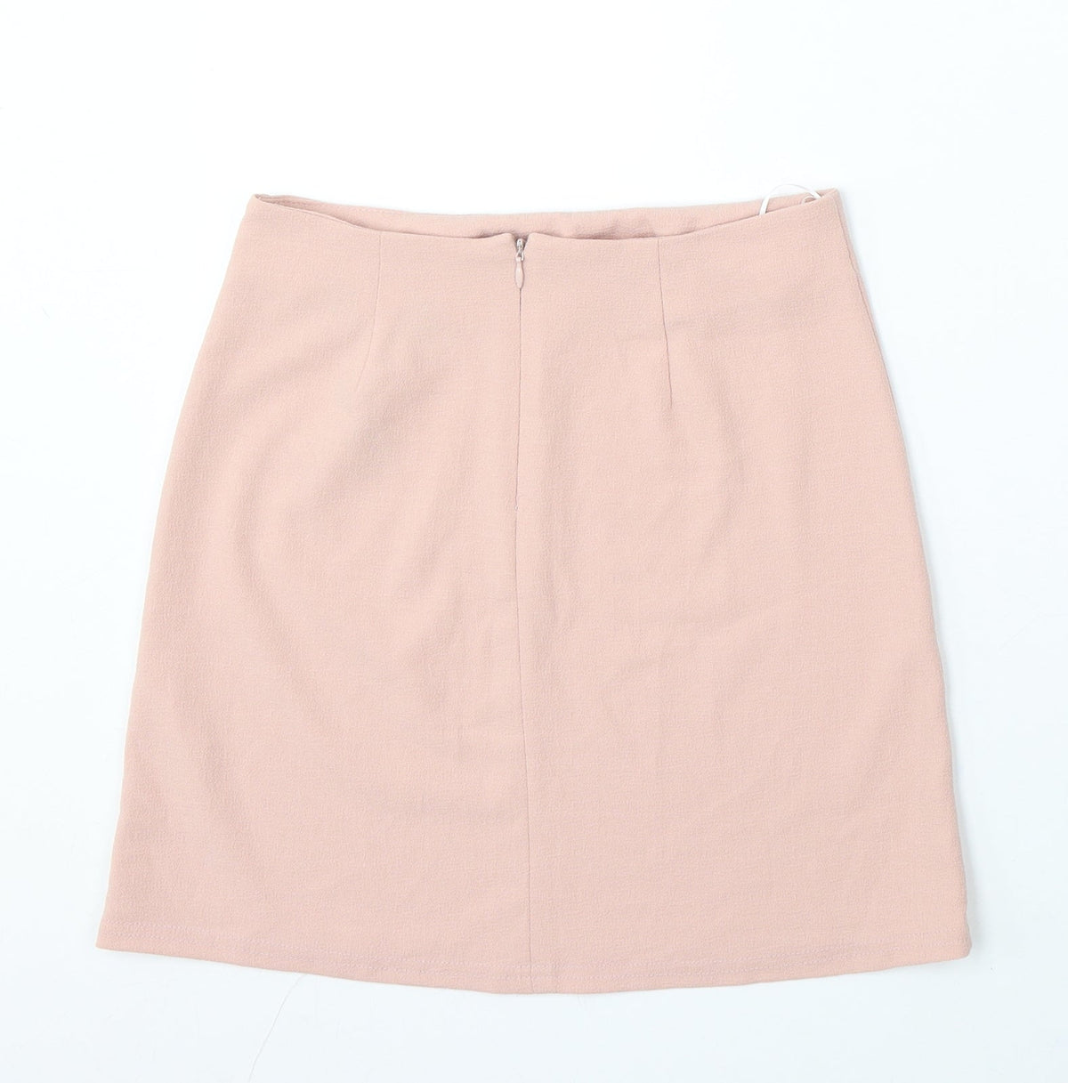 New Look Womens Pink Polyester A-Line Skirt Size 8 Zip