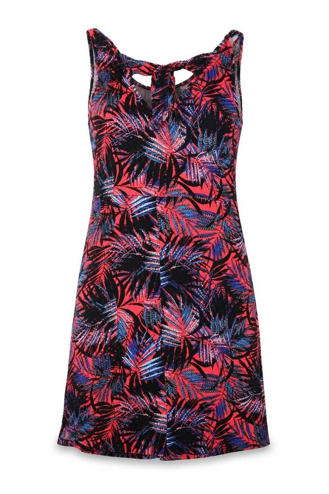 George Womens Multicoloured Floral Viscose Sheath Size 8 Round Neck