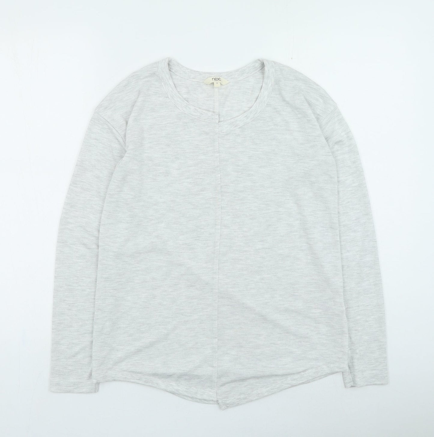 NEXT Womens Grey Round Neck Viscose Pullover Jumper Size 12