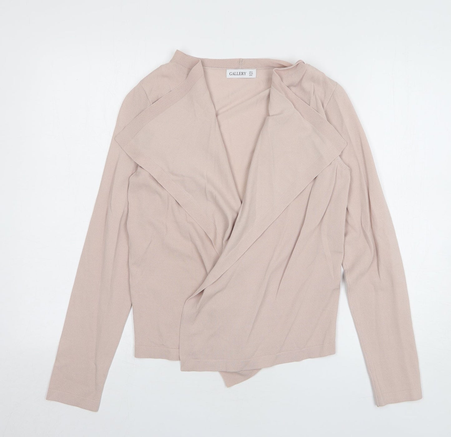 Gallery Womens Pink V-Neck Viscose Cardigan Jumper Size M