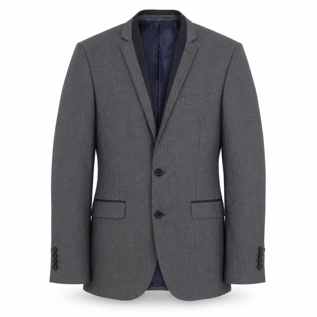 NEXT Mens Grey Polyester Jacket Suit Jacket Size 36