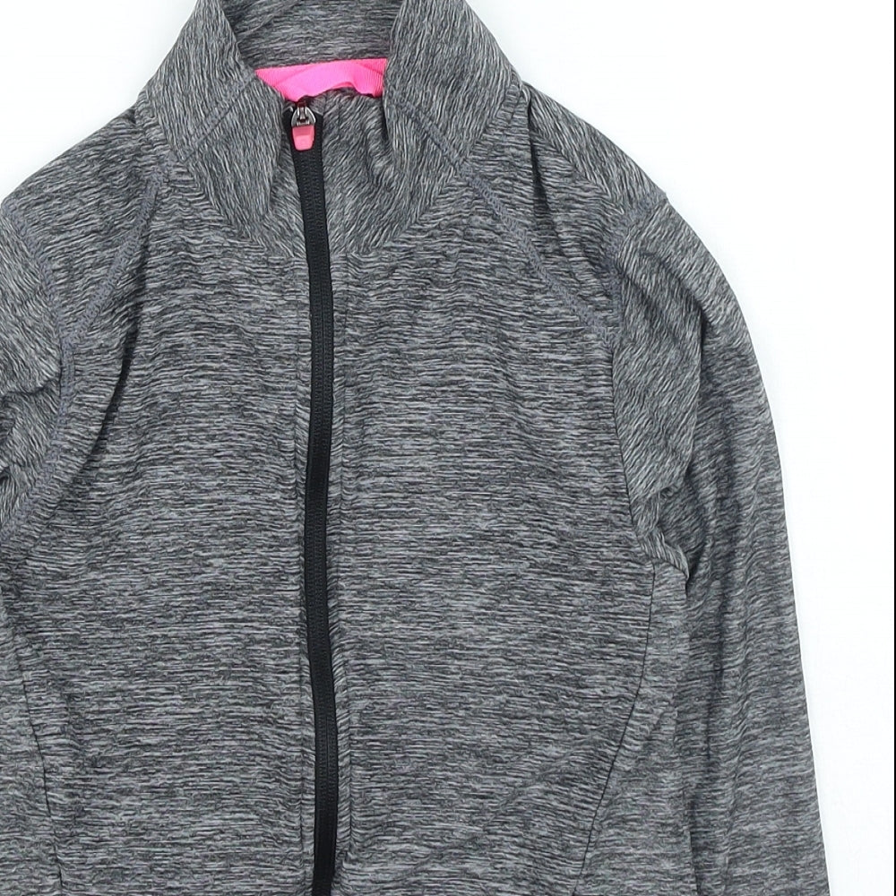 NEXT Girls Grey Jacket Size 9 Years Zip