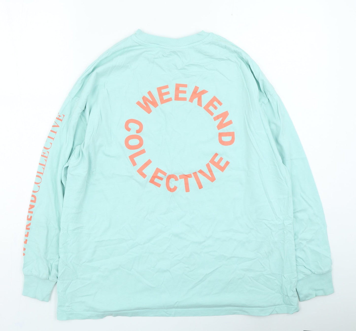 ASOS Womens Green Polyester Basic T-Shirt Size 10 Round Neck - weekend collective