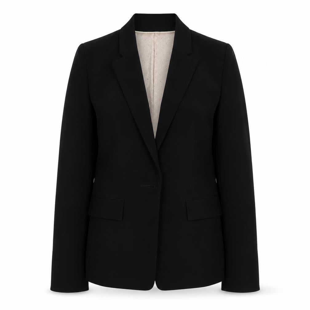 John Lewis Womens Black Polyester Jacket Blazer Size 8