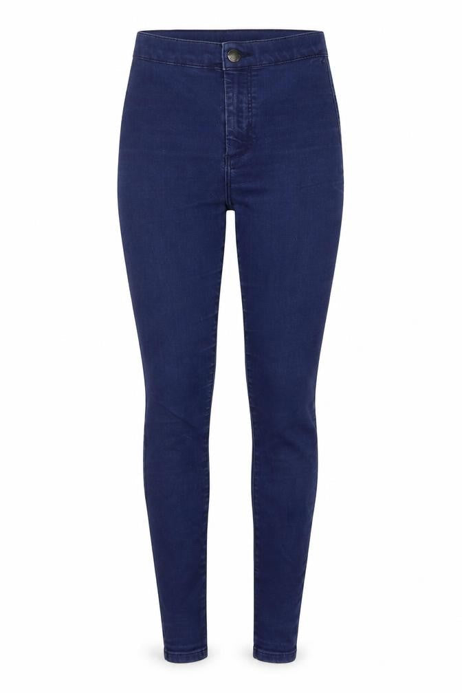 Topshop Womens Blue Cotton Skinny Jeans Size 26 in L28 in Regular Button