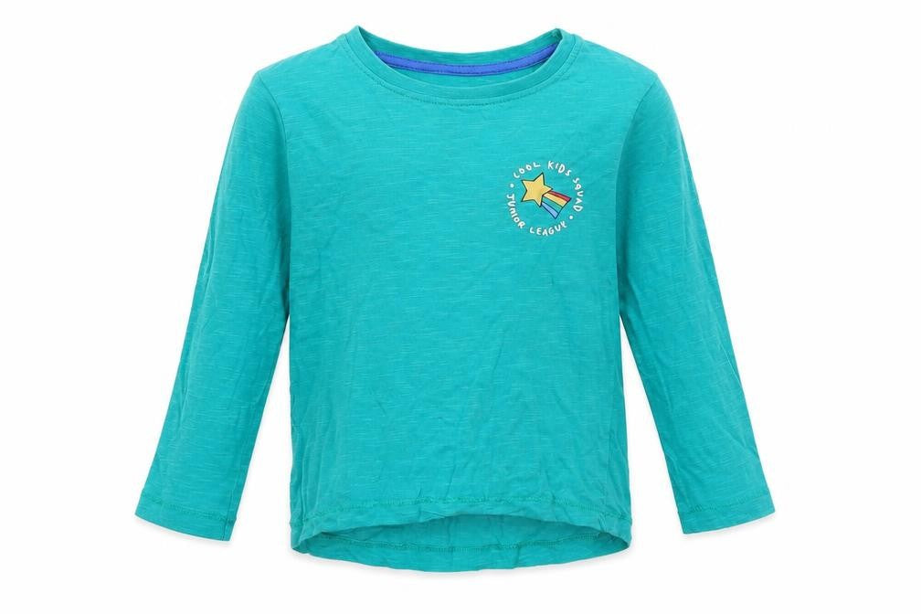 Dunnes Boys Green Cotton Basic T-Shirt Size 2 Years Crew Neck Pullover - Cool kids squad