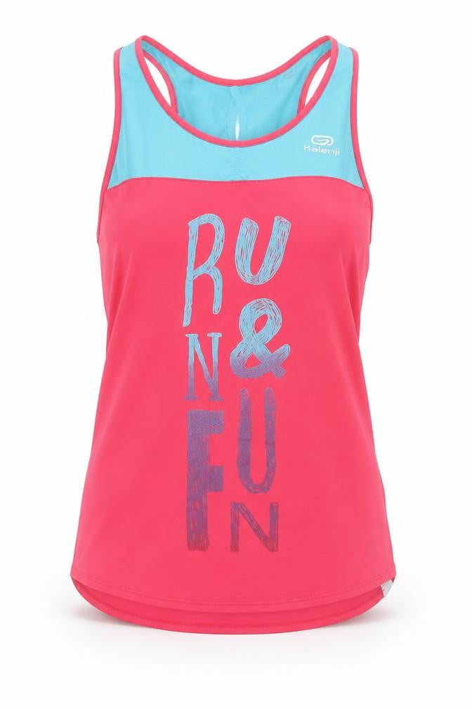 Equarea Womens Pink Polyester Basic Tank Size S Round Neck Pullover - Run and Fun