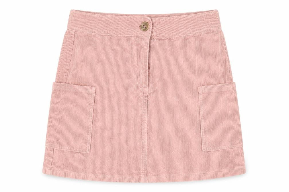 Dunnes Girls Pink Cotton A-Line Skirt Size S Regular Zip
