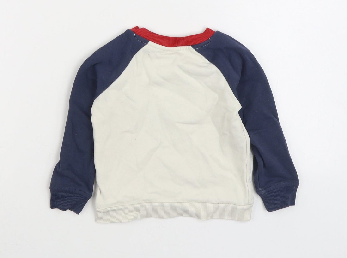 Dunnes Stores Boys White Cotton Pullover Sweatshirt Size 2-3 Years Pullover