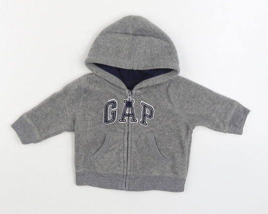 Gap Boys Grey Jacket Size 3-6 Months Zip