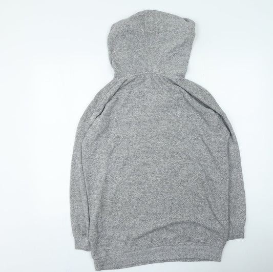 New Look Womens Grey Viscose Pullover Hoodie Size S Pullover