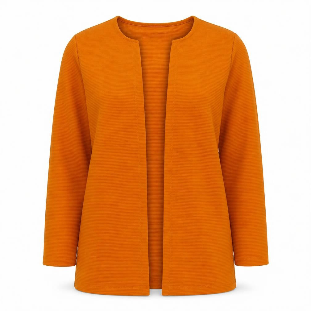 Only Womens Orange V-Neck Polyester Cardigan Jumper Size M
