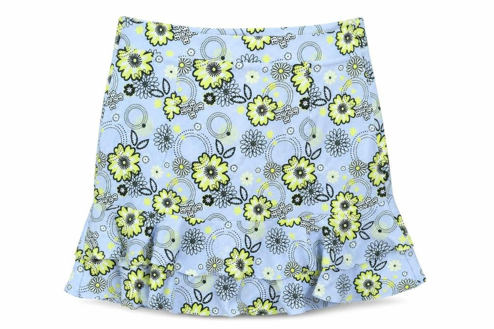 Missi London Womens Blue Floral Polyester Mini Skirt Size 12