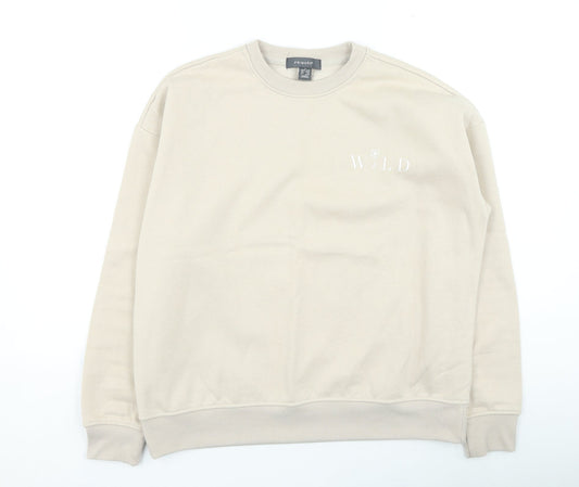 Primark Womens Beige Polyester Pullover Sweatshirt Size S Pullover - Wild