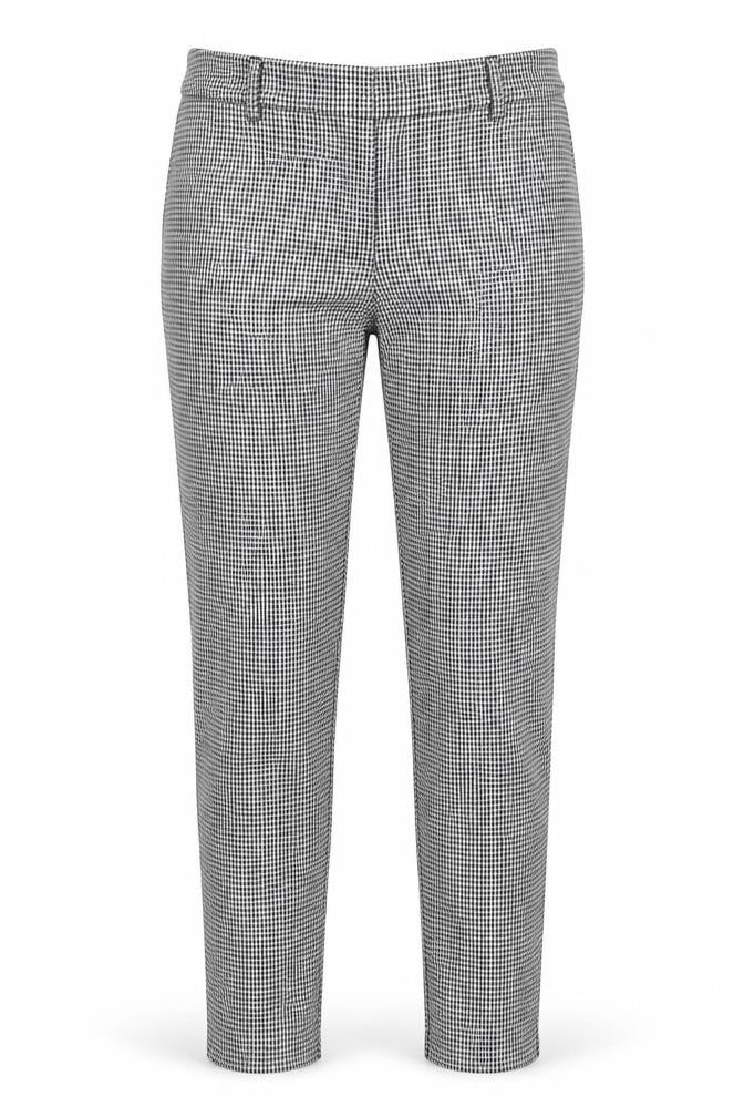 H&M Womens Black Geometric Cotton Jegging Jeans Size 8 L21 in Regular Zip - Houndstooth