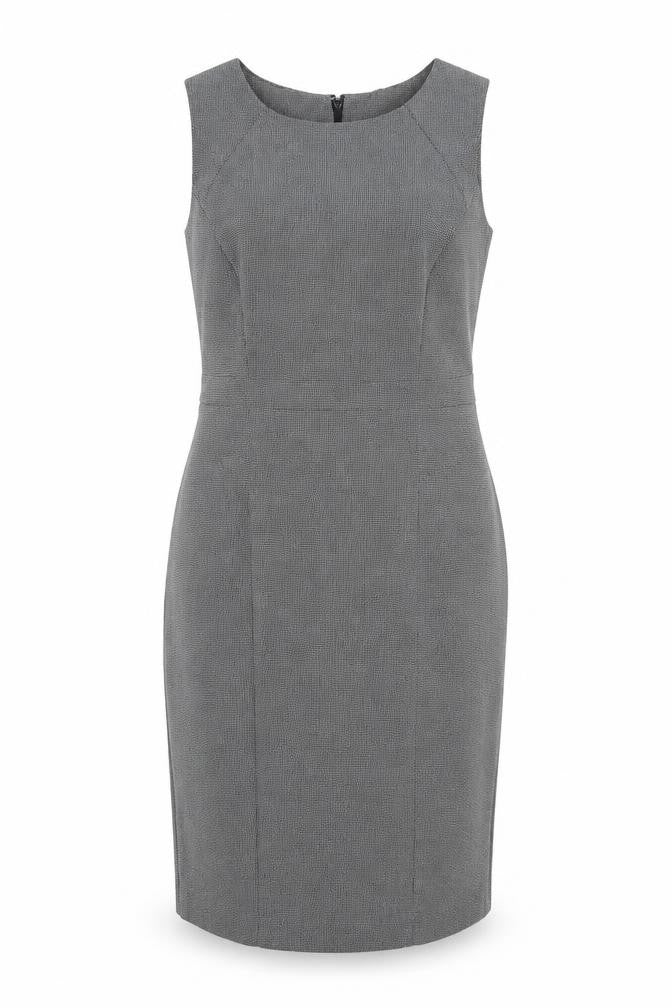 Primark Womens Grey Polyester Shift Size 8 Round Neck Zip