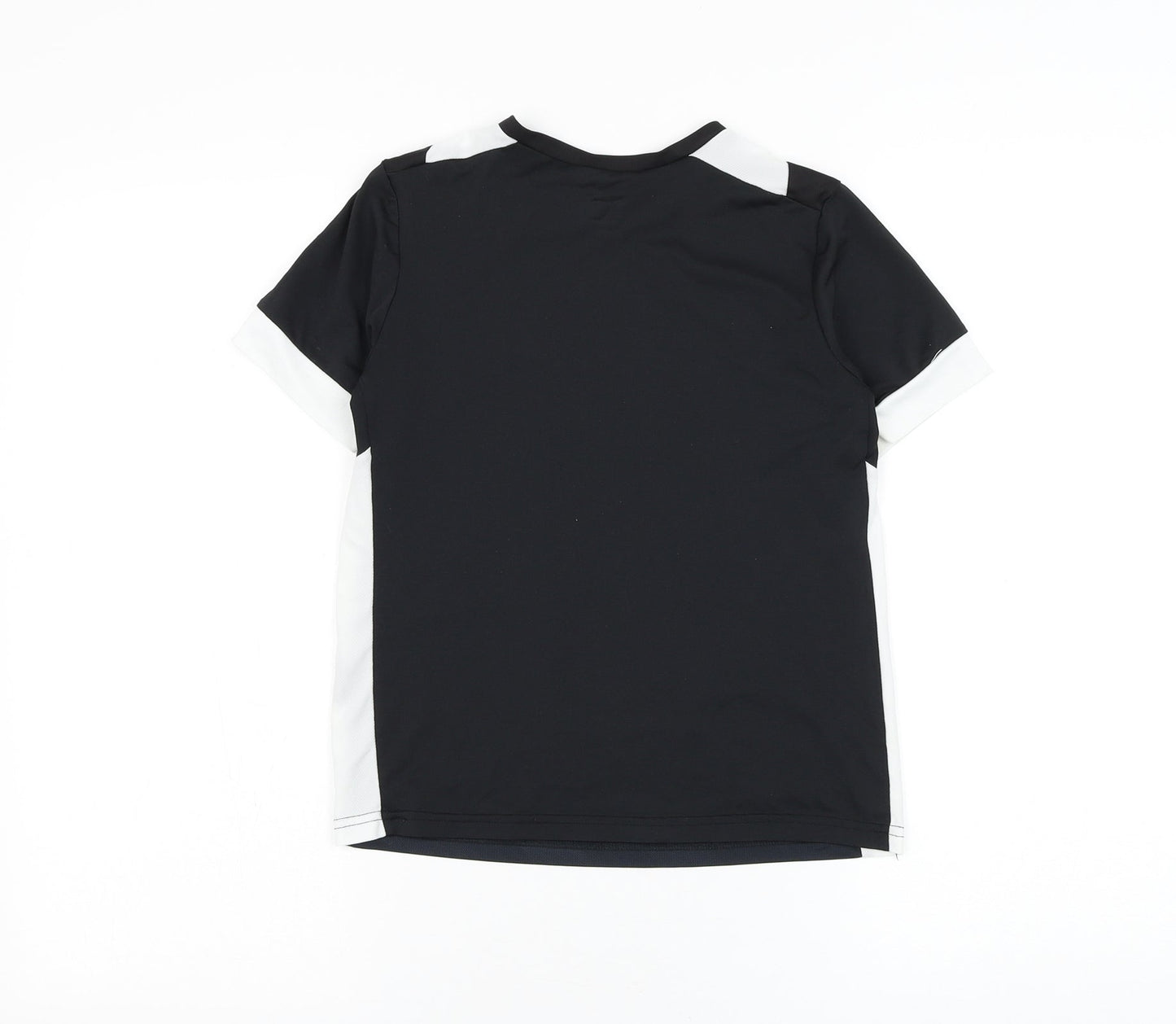 Kipsta Boys Black Polyester Jersey T-Shirt Size 9-10 Years V-Neck Pullover