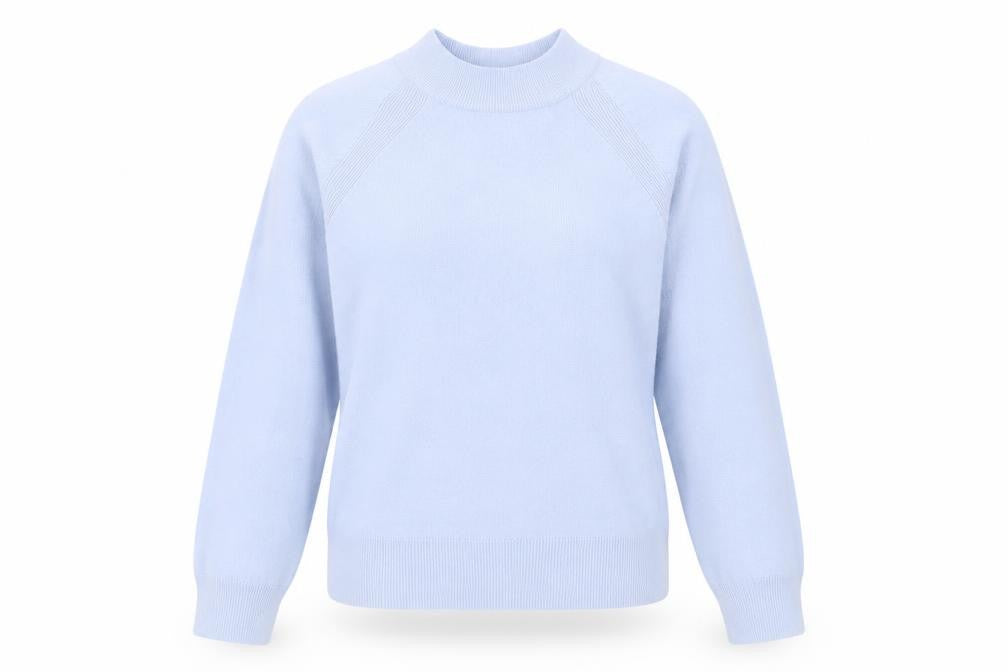 Marks and Spencer Womens Blue High Neck Acrylic Pullover Jumper Size 10