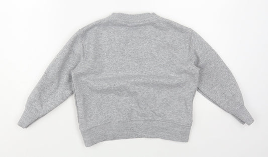 Zara Girls Grey Cotton Pullover Sweatshirt Size 6 Years Pullover - The Future Awaits You