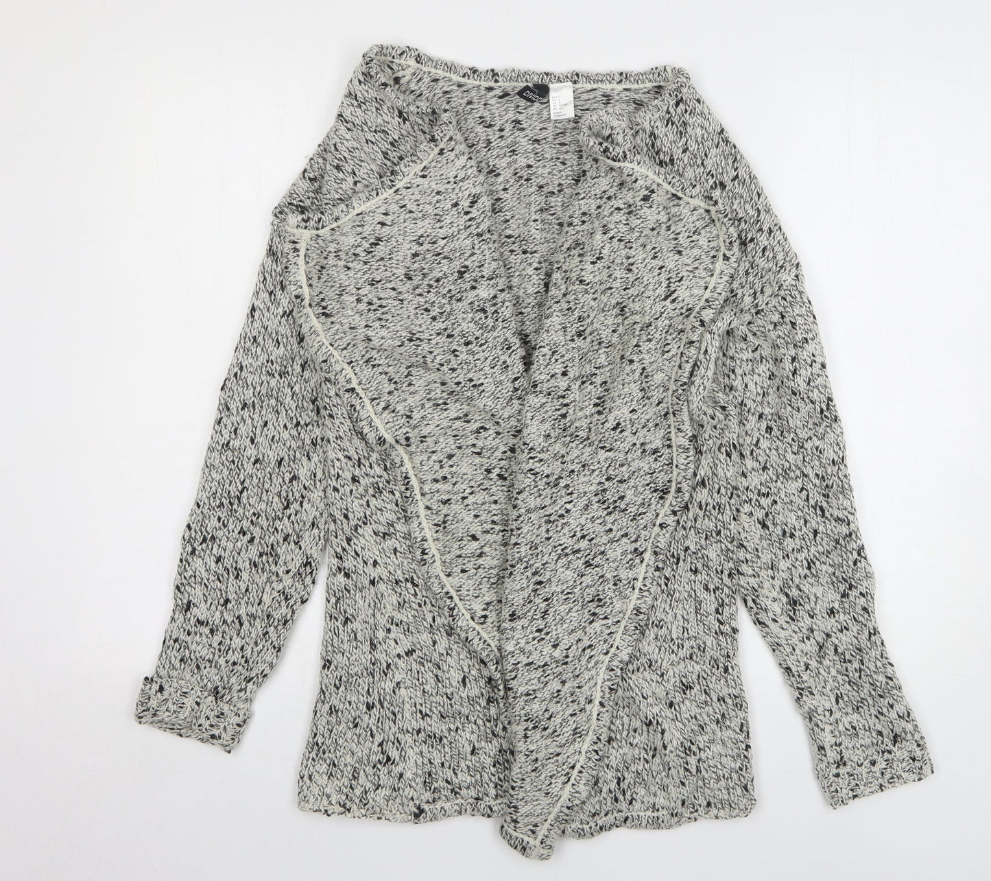 H&M Womens Grey V-Neck Acrylic Cardigan Jumper Size S