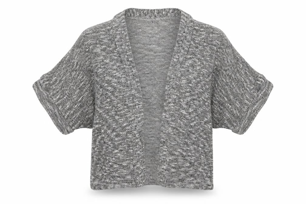 Innocence Womens Grey V-Neck Viscose Cardigan Jumper Size 8