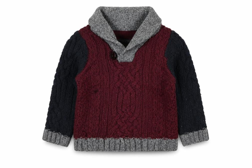 Early Days Boys Red Acrylic Pullover Jumper Size 3-6 Months Pullover