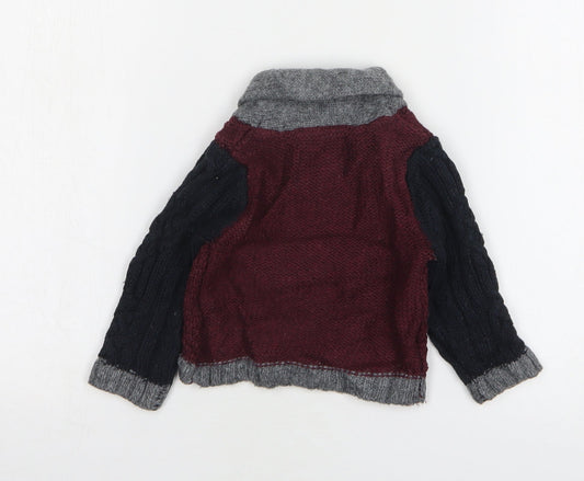 Earlydays Boys Red Acrylic Pullover Jumper Size 3-6 Months Pullover
