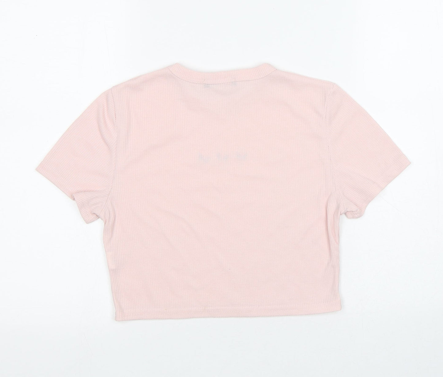 STYLEWISE Womens Pink Polyester Jersey T-Shirt Size 10 Round Neck - butterflies