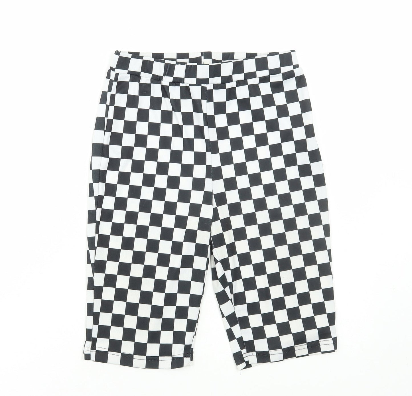 SheIn Womens Multicoloured Check Polyester Biker Shorts Size XS L9 in Regular Pull On