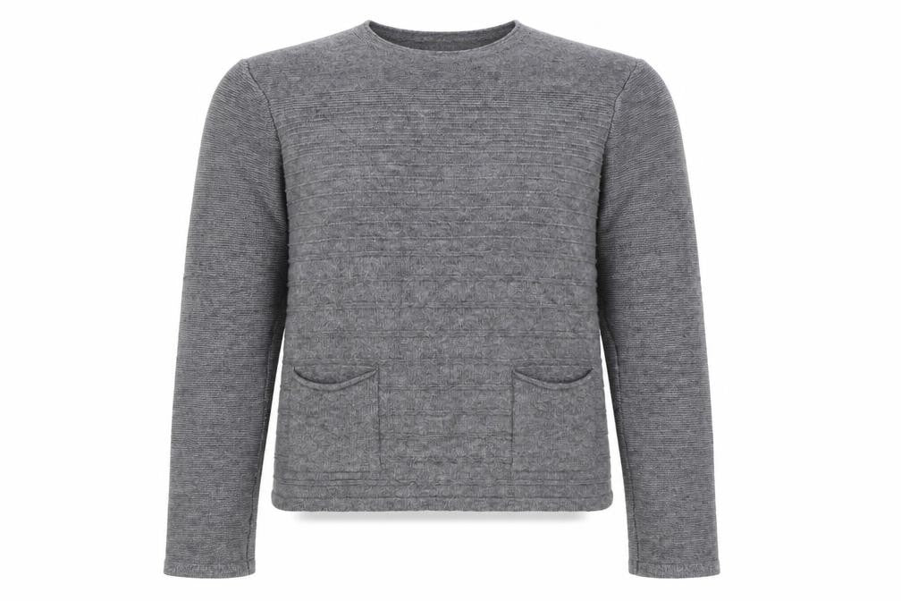 Silvian Heach Womens Grey Boat Neck Viscose Pullover Jumper Size S