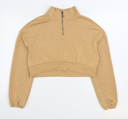 Gilly Hicks Womens Brown Polyester Pullover Sweatshirt Size M Pullover - Cropped