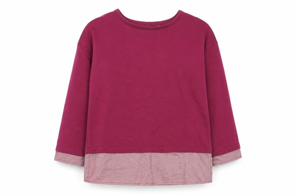 Womens UK S Regular United Colors of Benetton Purple Pullover Sweatshirt