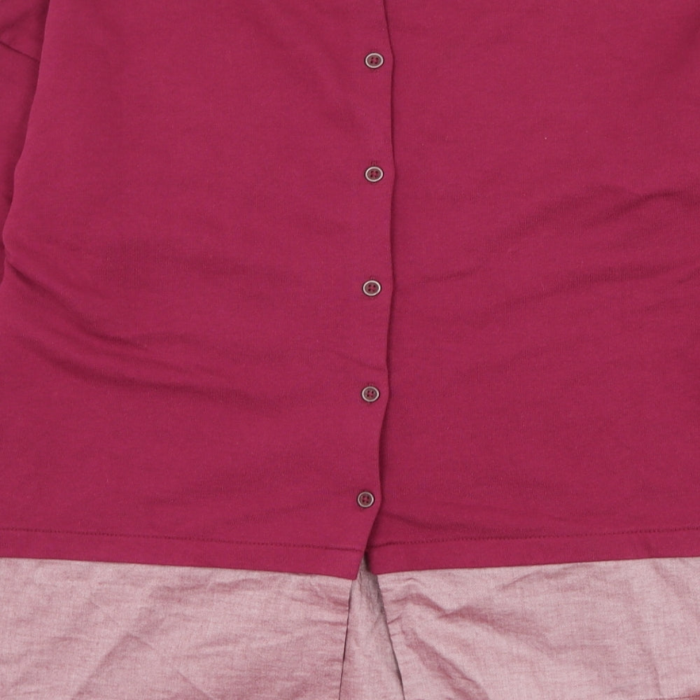 United Colors of Benetton Womens Purple Cotton Pullover Sweatshirt Size S Pullover