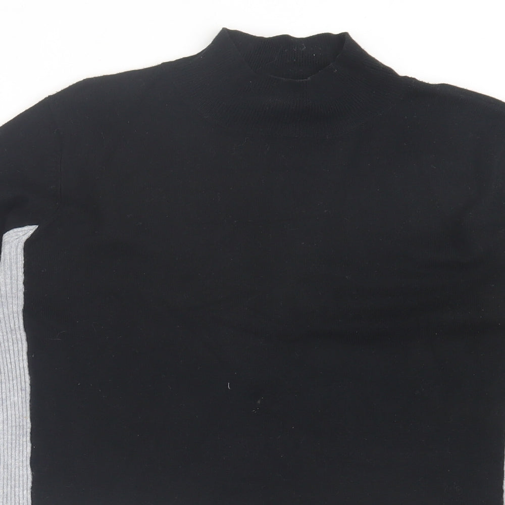 Papaya Womens Grey High Neck Viscose Pullover Jumper Size 14