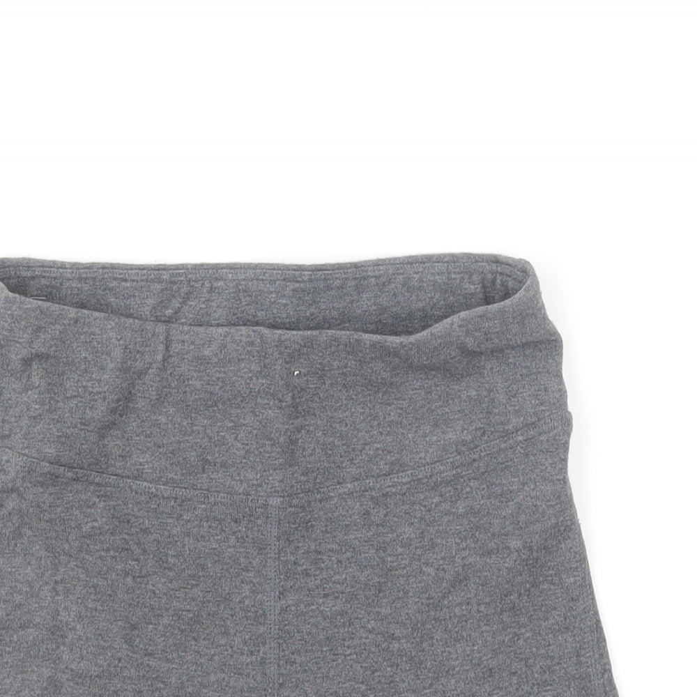ASOS Womens Grey Cotton Compression Shorts Size 8 L5 in Regular Pull On