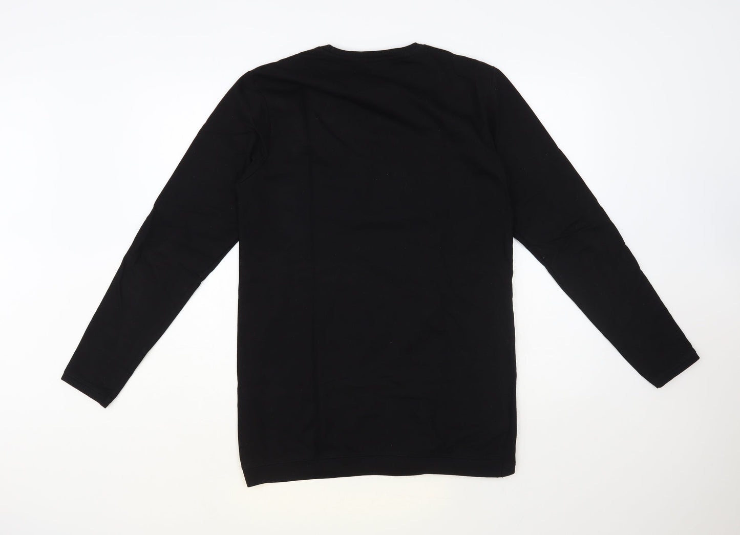 NLF Womens Black Cotton Tunic Sweatshirt Size L Pullover