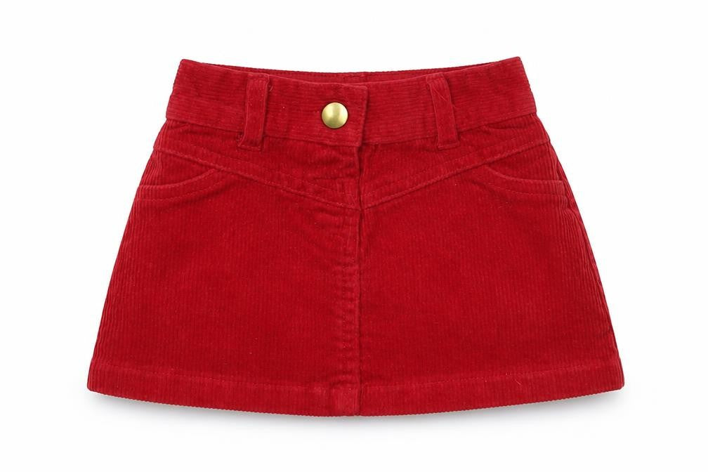 Dunnes Baby Red Cotton A-Line Skirt Size 6-9 Months Snap