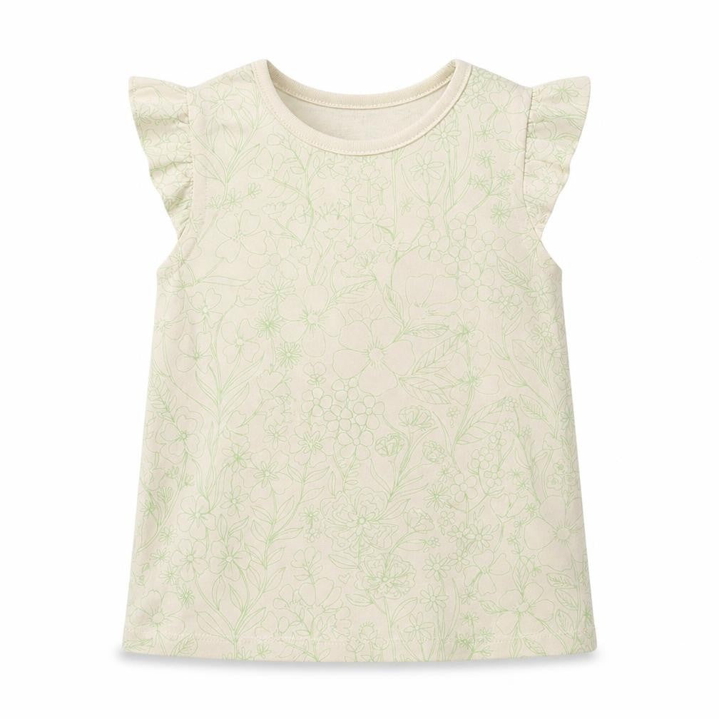 George Baby Ivory Floral Cotton Basic Tank Size 12-18 Months Crew Neck Pullover
