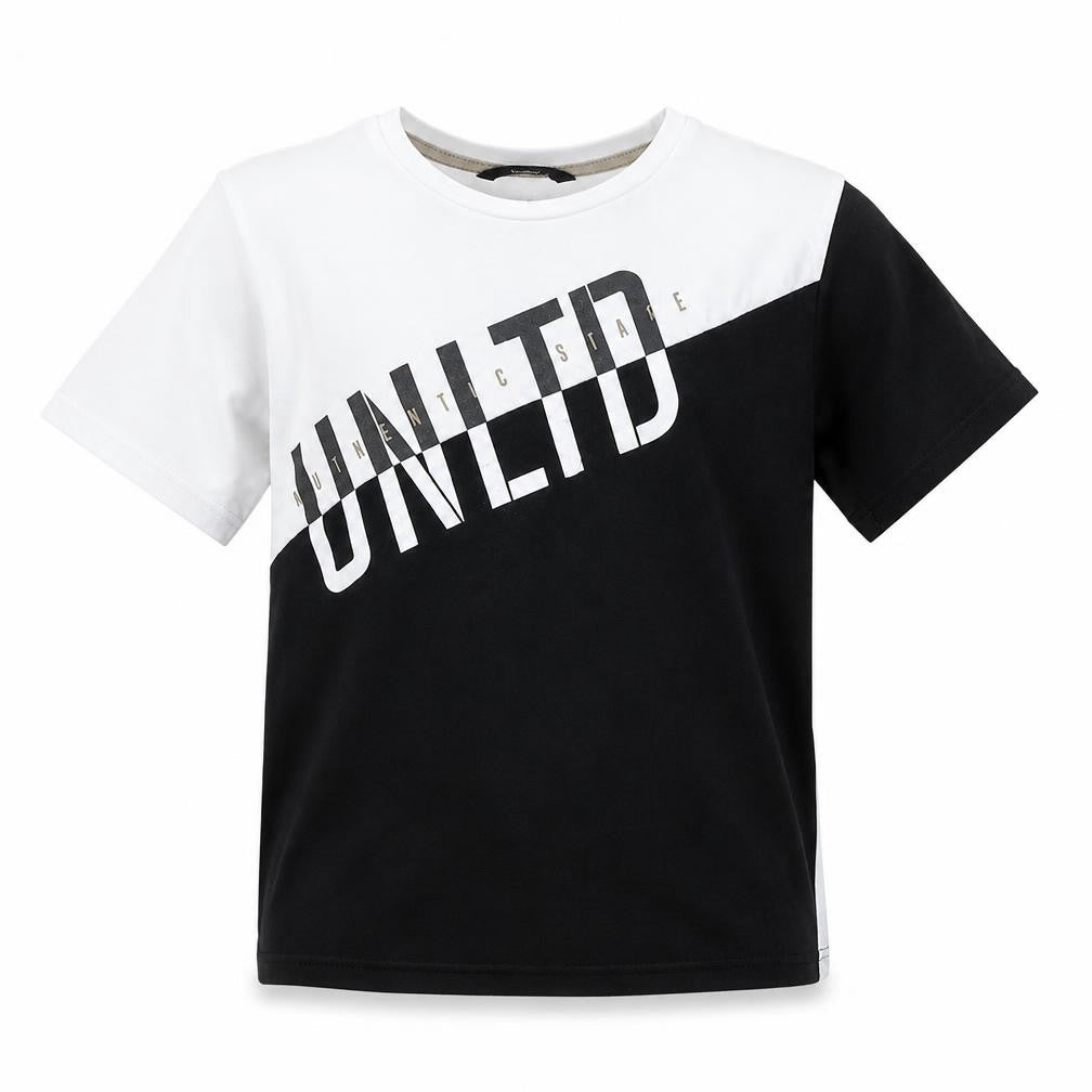 George Boys Black Colourblock Cotton Basic Casual Size L Round Neck Pullover - UNLTD