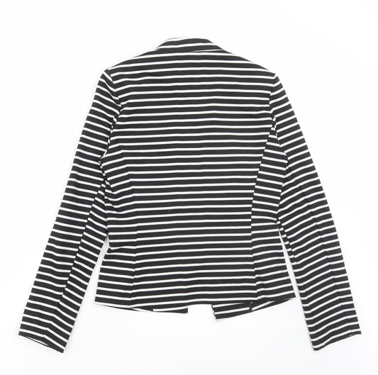 Marks and Spencer Womens Black Striped Jacket Blazer Size 8