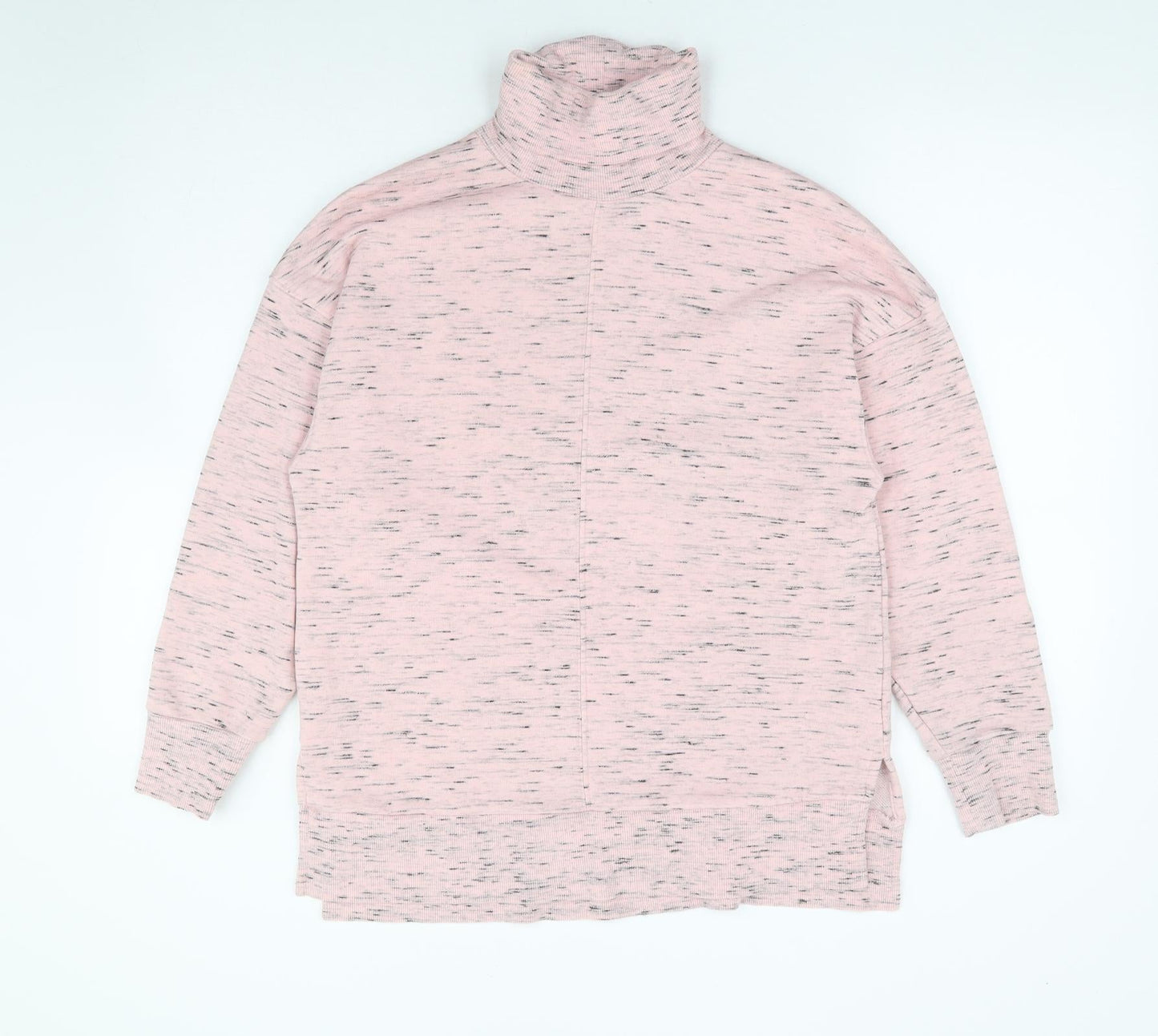 Marks and Spencer Womens Pink Cotton Pullover Sweatshirt Size 12 Pullover