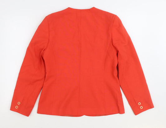 Paul Separates Womens Red Jacket Blazer Size 12 Button