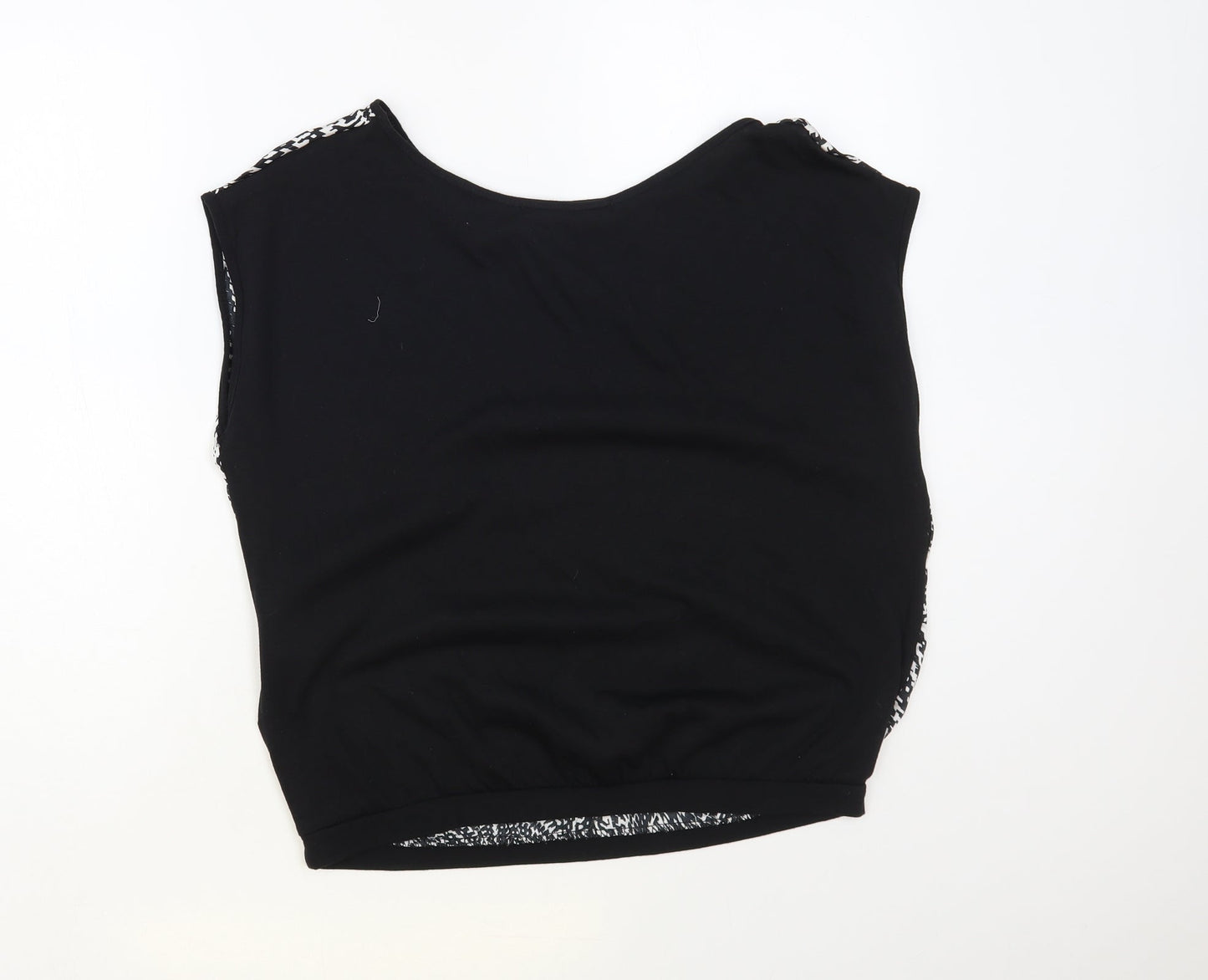 Shop 1 One Womens Black Geometric Polyester Basic Blouse Size L Boat Neck