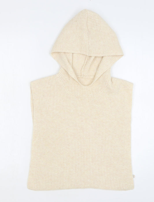 Primark Womens Beige Polyester Cape Hoodie One Size Pullover