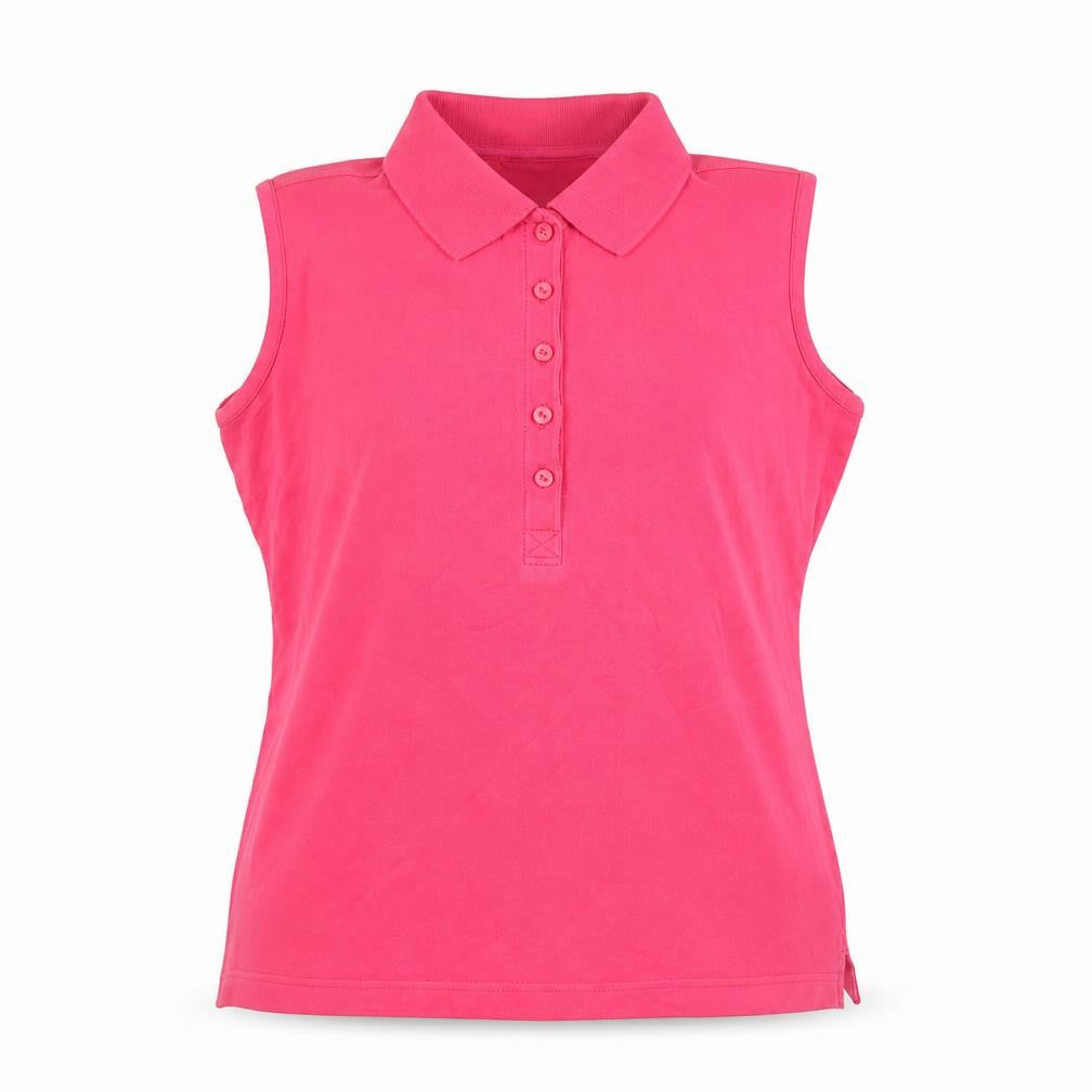 Green Lamb Womens Pink Cotton Basic Polo Size 14 Collared