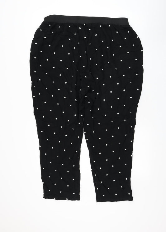 G:21 Womens Black Polka Dot Polyester Trousers Size 34 in L26 in Regular