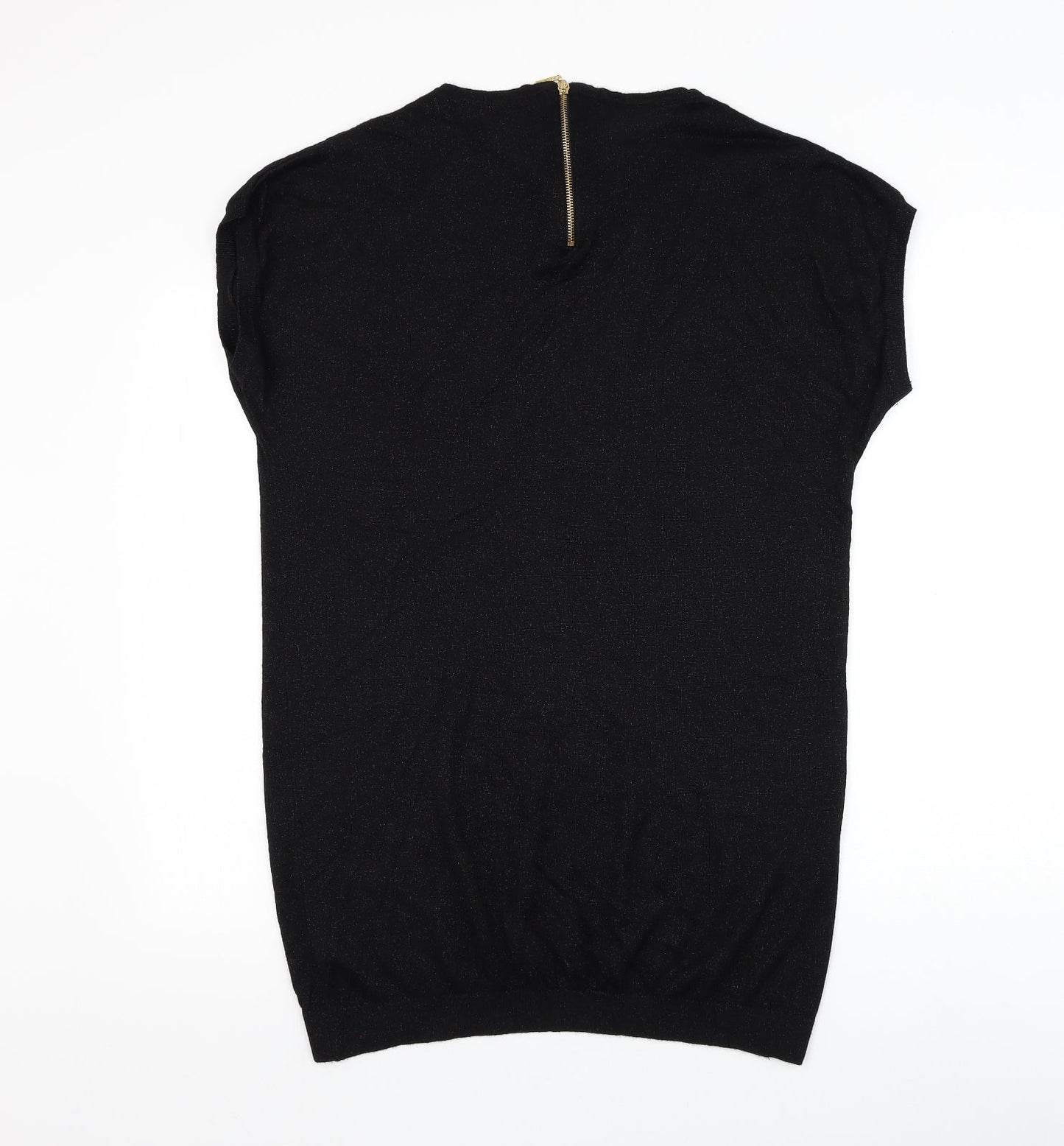Dorothy Perkins Womens Black Round Neck Viscose Pullover Jumper Size 12