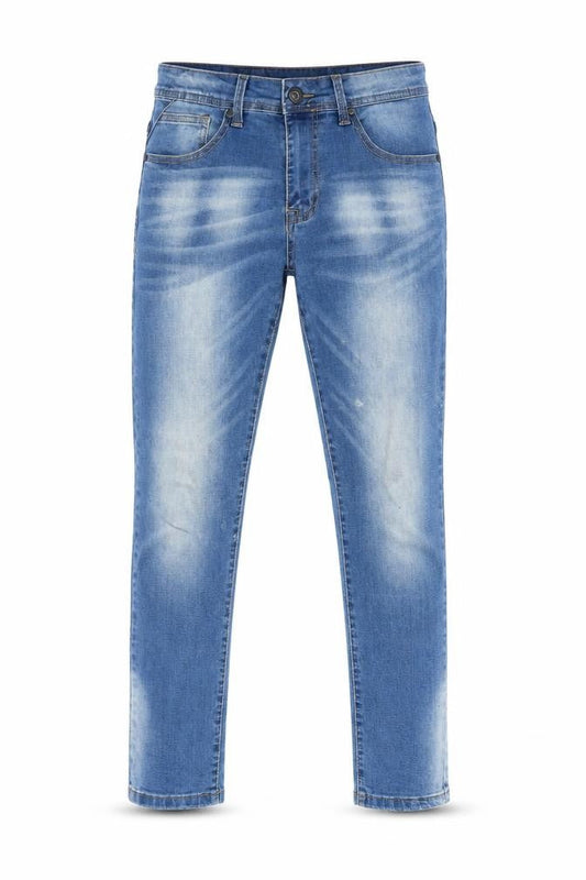 Cross Hatch Womens Blue Cotton Skinny Jeans Size 32 L30 in Regular Zip