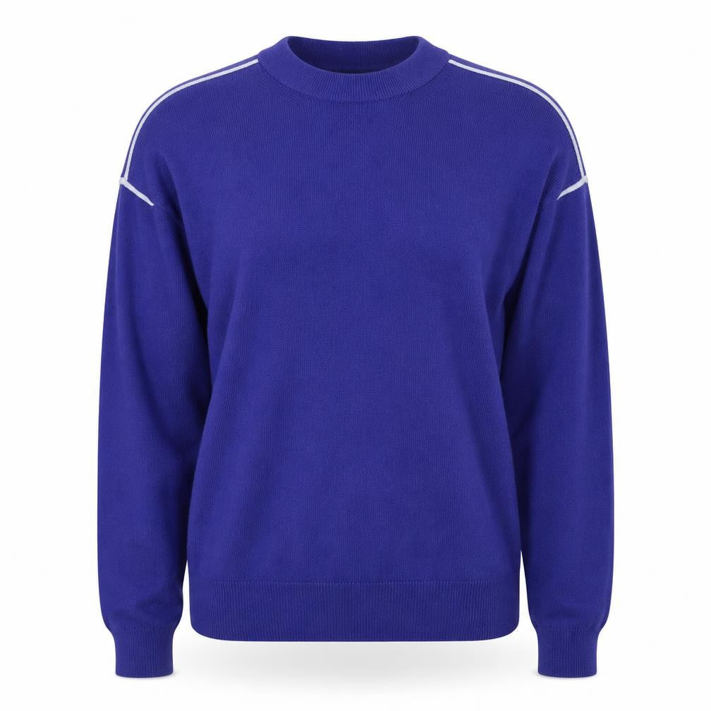 Marks and Spencer Womens Purple Round Neck Viscose Pullover Jumper Size L